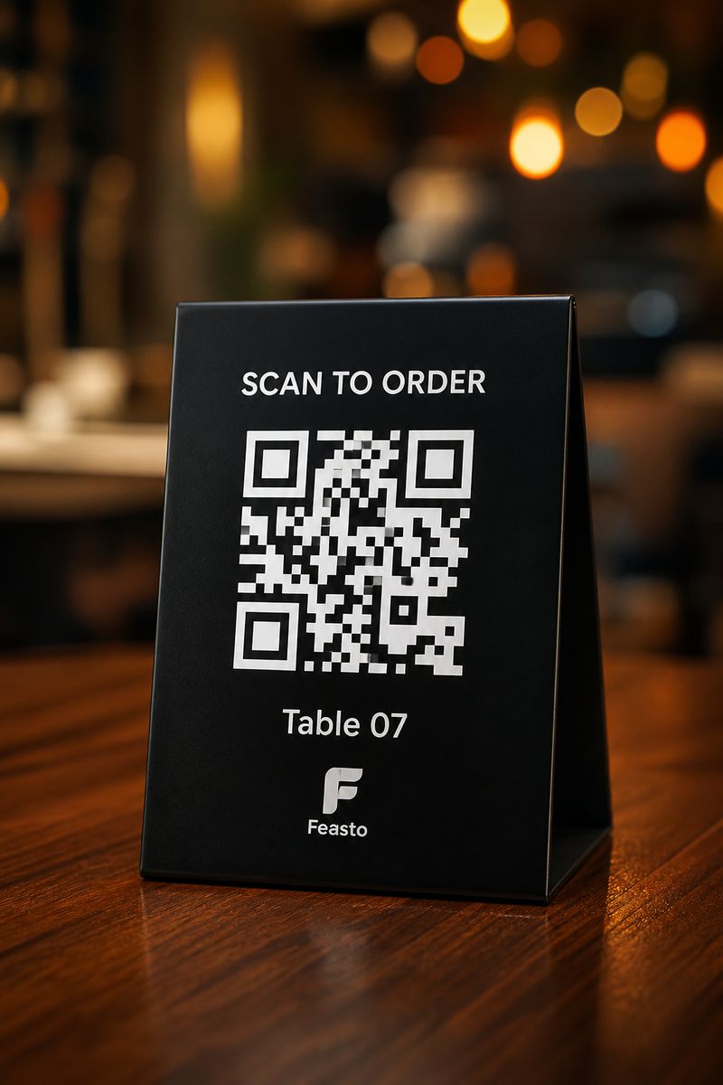 Scan to order table tent for Table 07